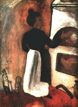 contemporain - Mère au four contemporain Marc Chagall
